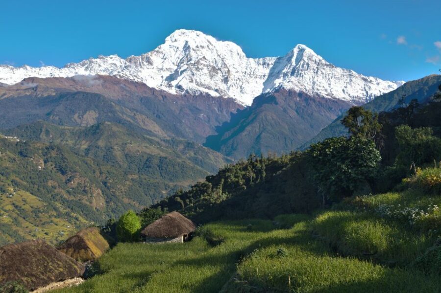 Australian Base Camp Day Hike From Pokhara - The uphill from the trail head: forests, villages, and plenty of steps