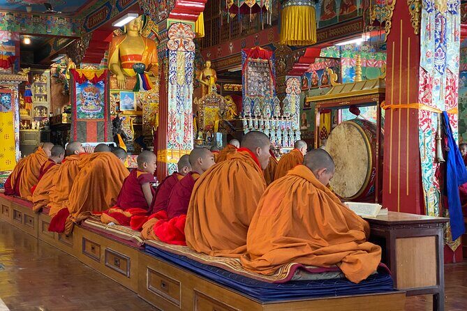 Morning Tibetan cultural tour to Tibetan settlements Pokhara - Stop 4: Shree Gaden Dhargay Ling Monastery (Prayer Wheels, Flags, Stupas)